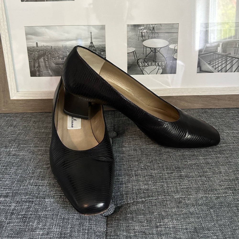 Gruppo Italiano black leather dress shoes